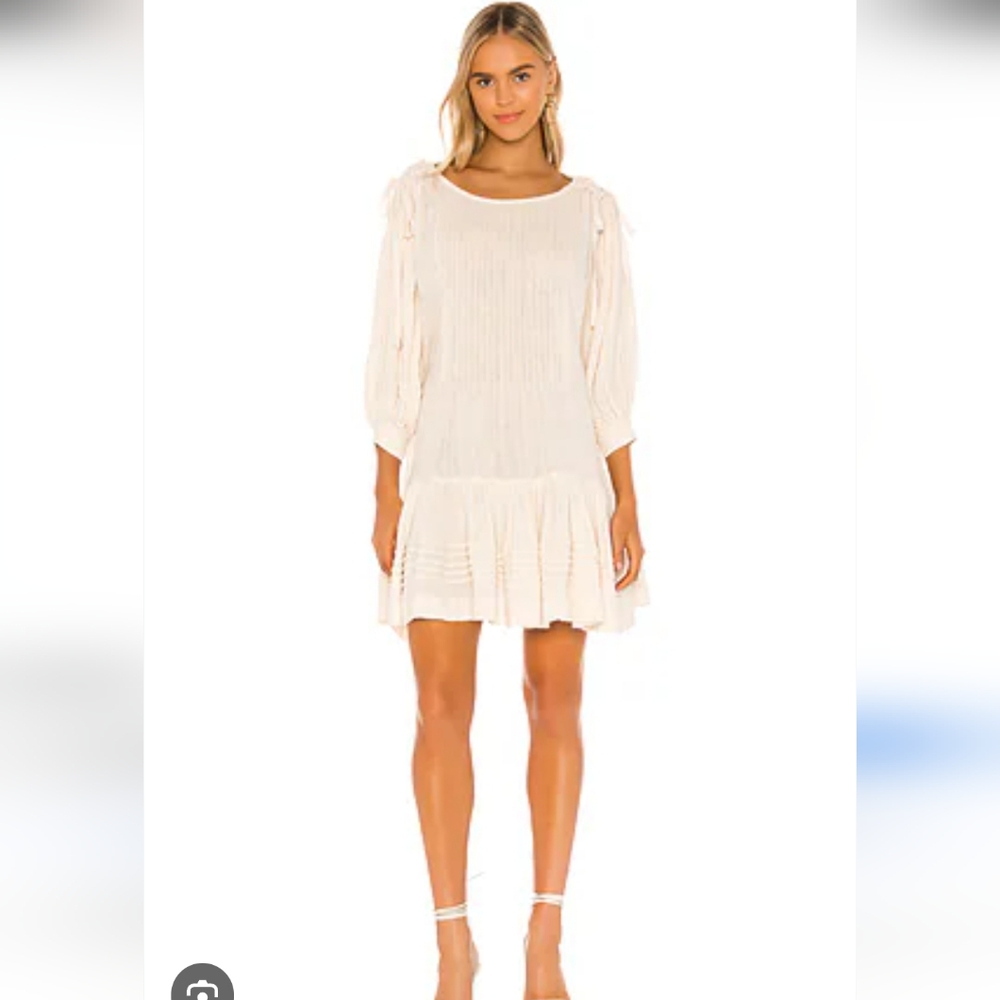 Free People Ivory Ruffle Mini Dress - Picture 3 of 10
